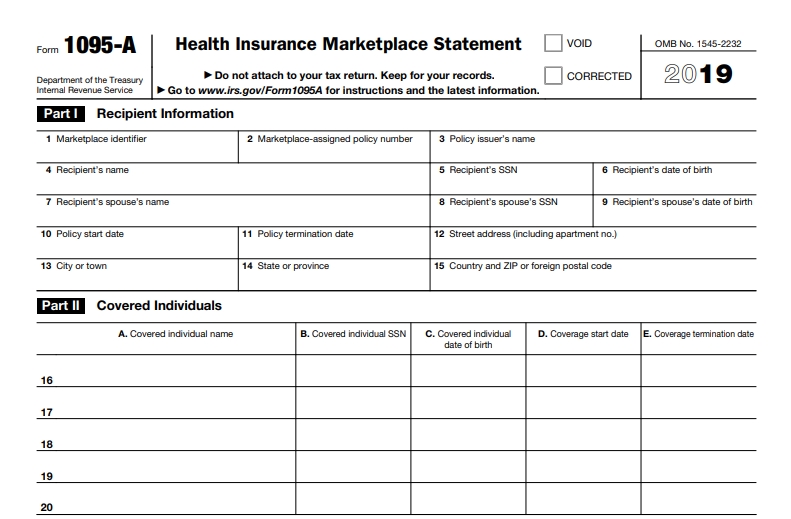  Form 1095-A